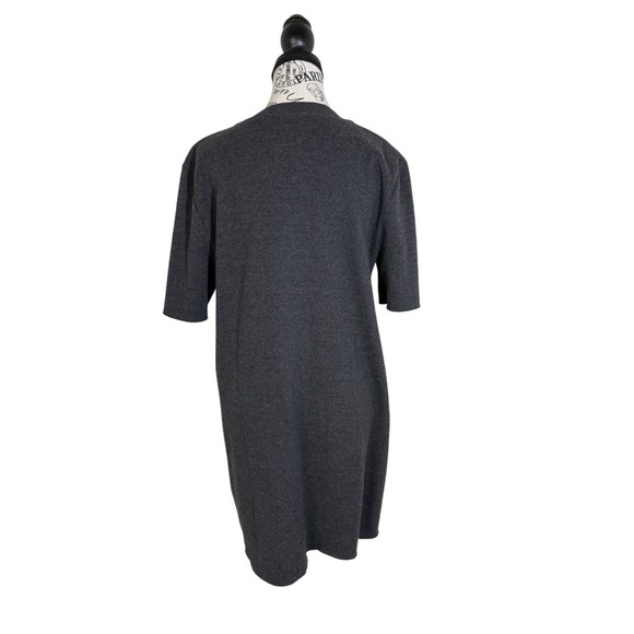 ZARA Women's Dress Size L Gray Short Sleeve Shift Dress Minimalist Casual - Picture 3 of 7